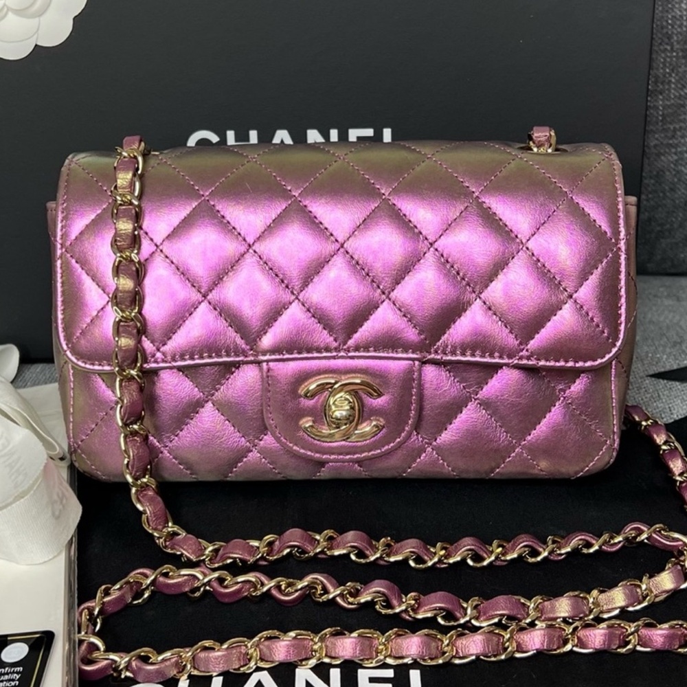 Chanel Classic Flap Mini Rectangular Iridescent M… - image 1